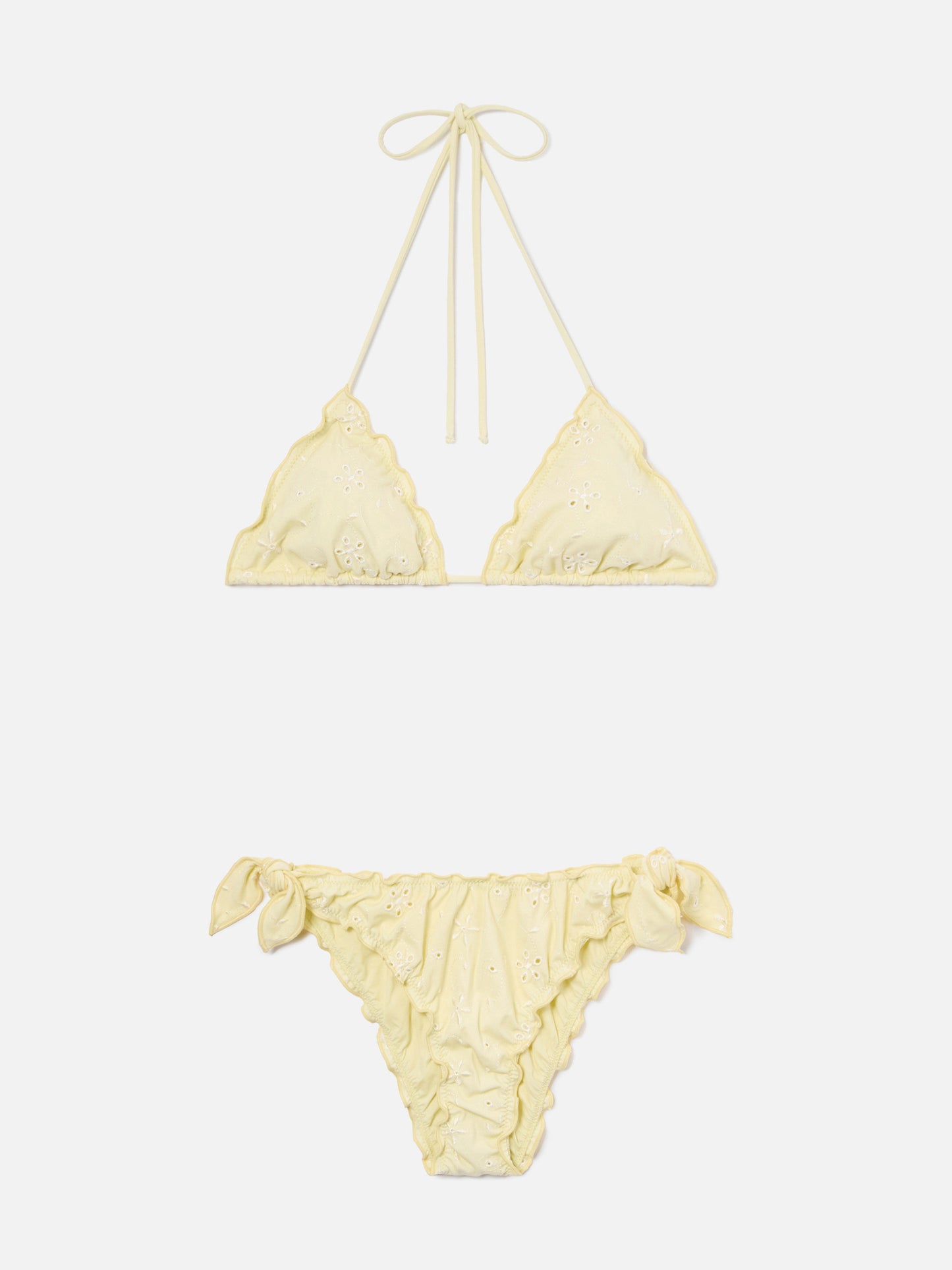 Triangle bikini Sarius in yellow sangallo