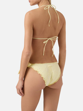 Triangle bikini Sarius in yellow sangallo