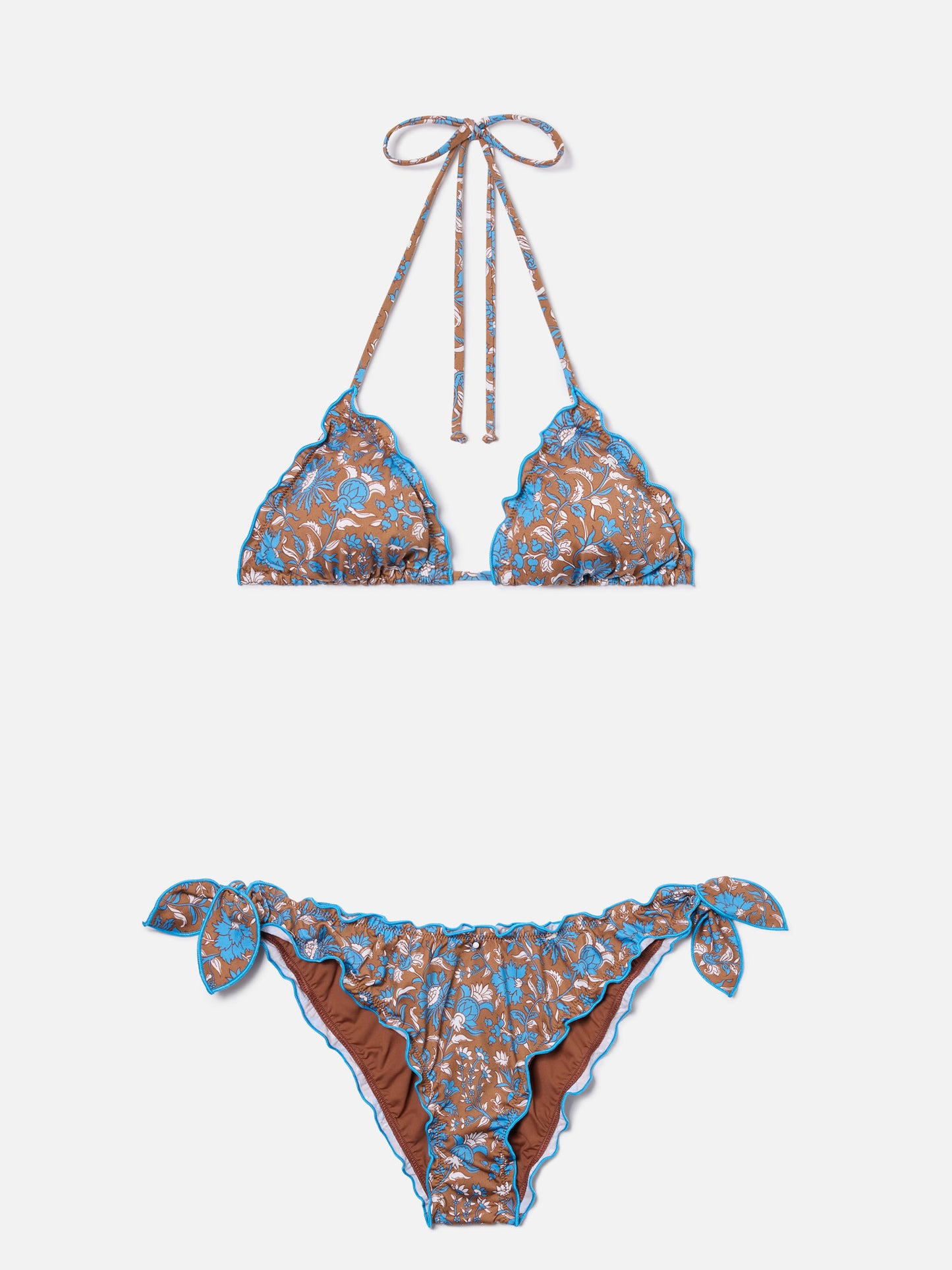 Bikini Sarius triangle with all-over boho floral print