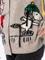 Woman donegal cardigan Sasi with Snoopy embroidery | SNOOPY PEANUTS SPECIAL EDITION