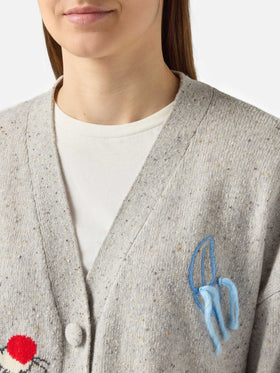 Sasi Donegal-wool blend cardigan with Titti e Silvestro jacquard | WARNER BROS. SPECIAL EDITION
