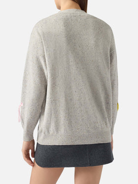 Sasi Donegal-wool blend cardigan with Titti e Silvestro jacquard | WARNER BROS. SPECIAL EDITION