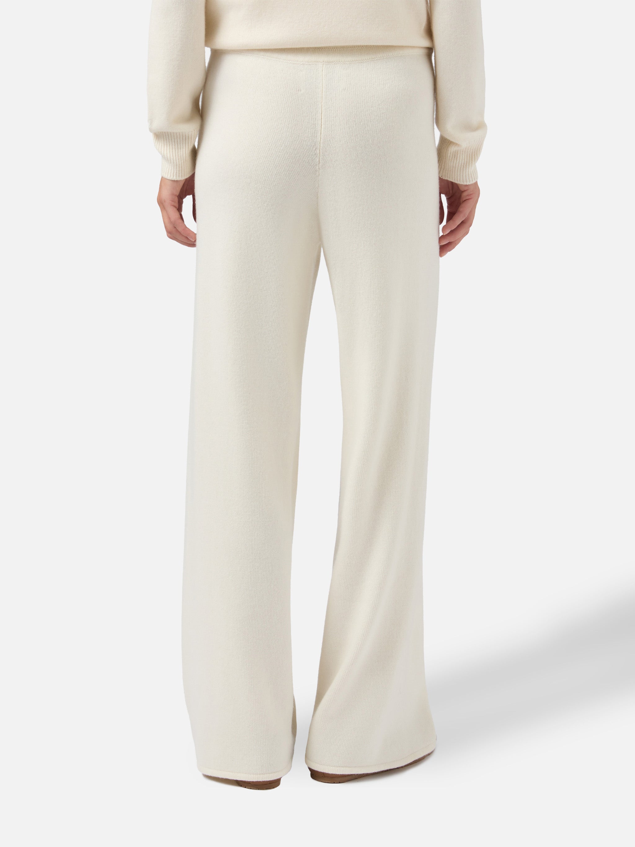 Woman off-white cashmere blend palazzo pants – MC2 Saint Barth