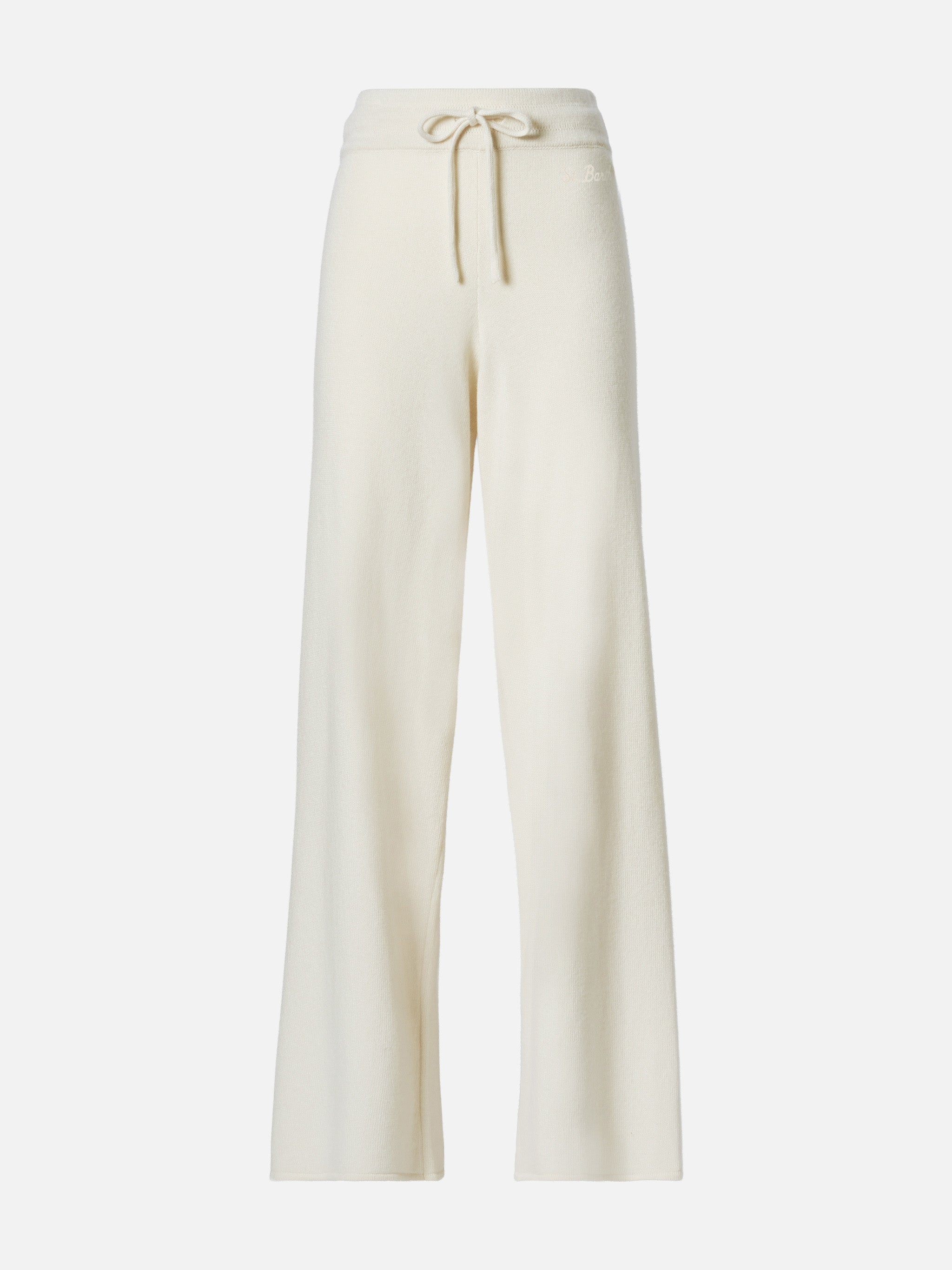 Woman off-white cashmere blend palazzo pants – MC2 Saint Barth