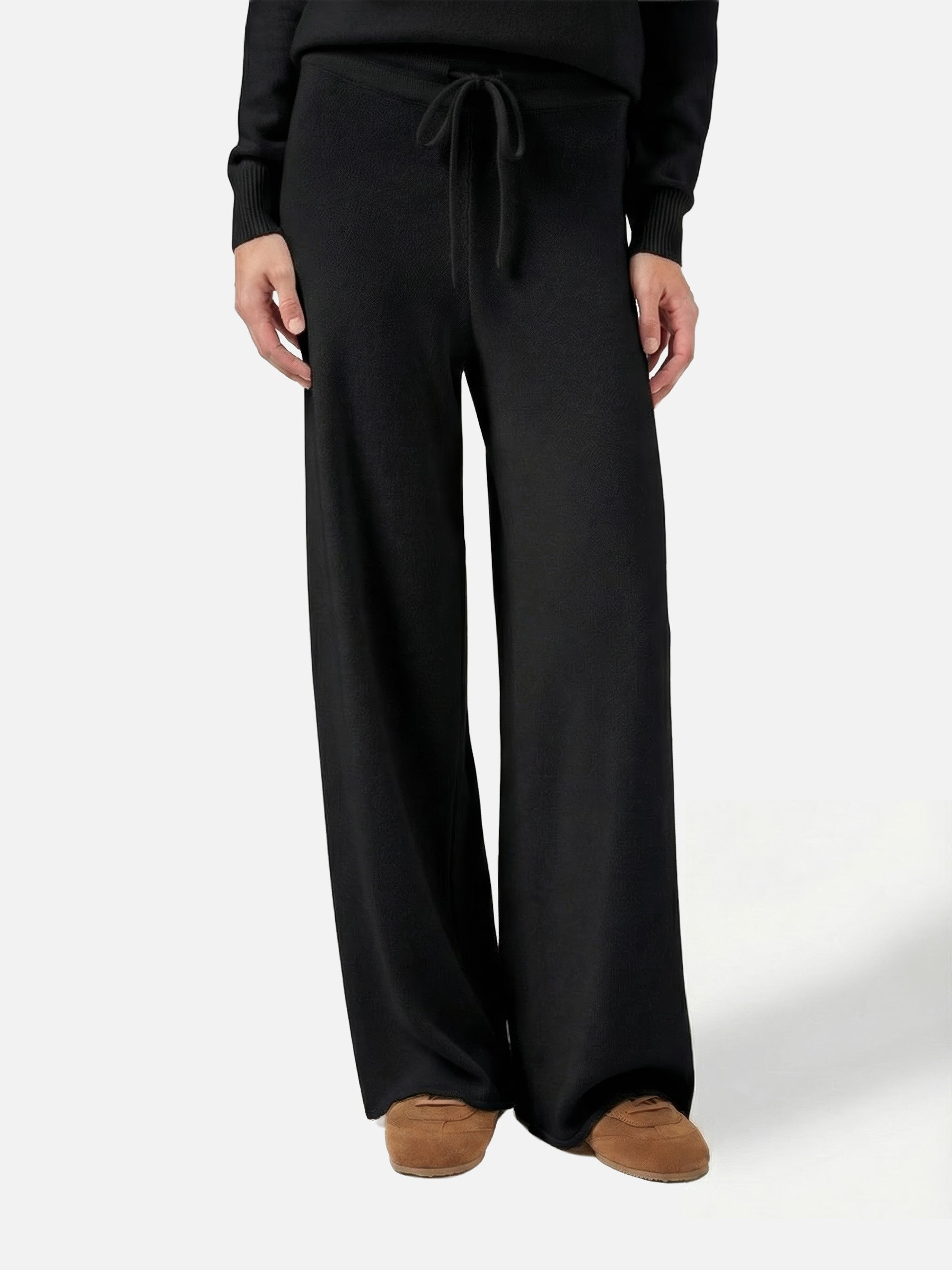 Savine black knitted pants in cashmere blend – MC2 Saint Barth