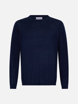 Man navy blue cashmere blend t-shirt Scott