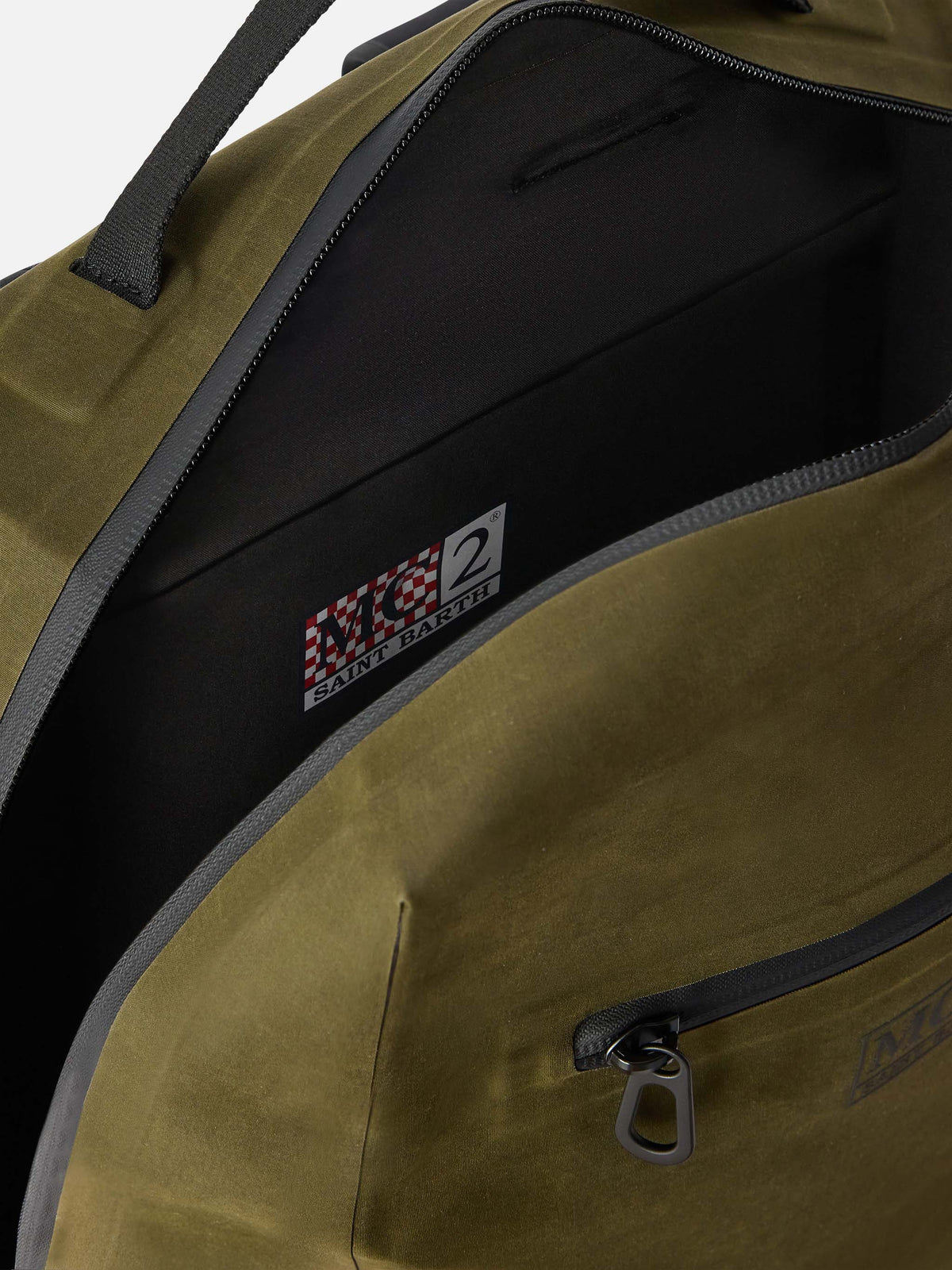 Military green Seamless waxed backpack
