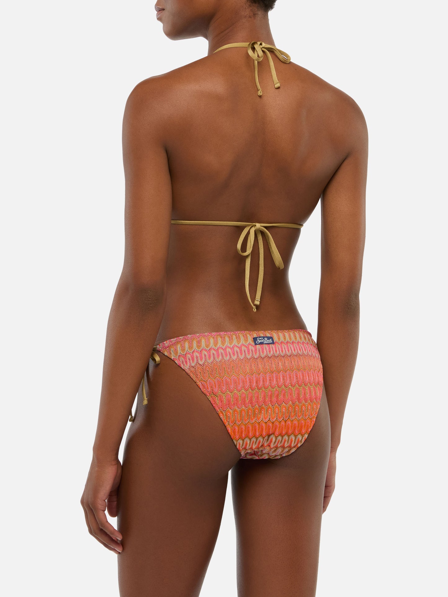 Raschel knit classic bikini Seline Elea with wave pattern