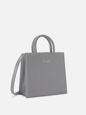 Shop Bag Midi Handbag in grey leather