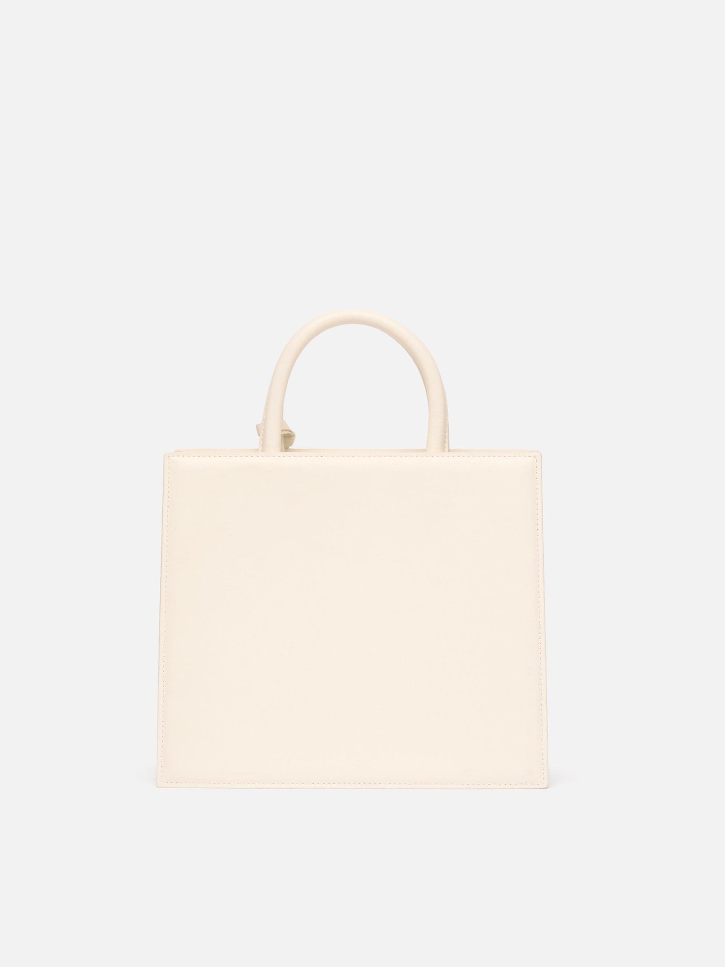 Shop Bag Midi in off-white leather