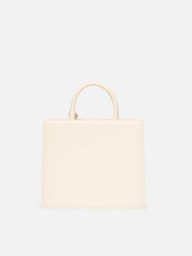 Shop Bag Midi in off-white leather
