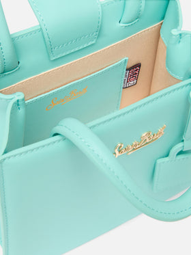 Shop Bag Mini in water green leather