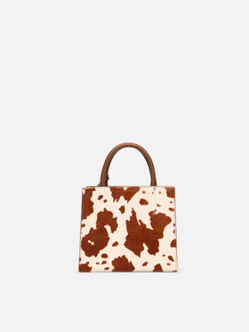 Structured Shop Mini bag in cow print pony hair