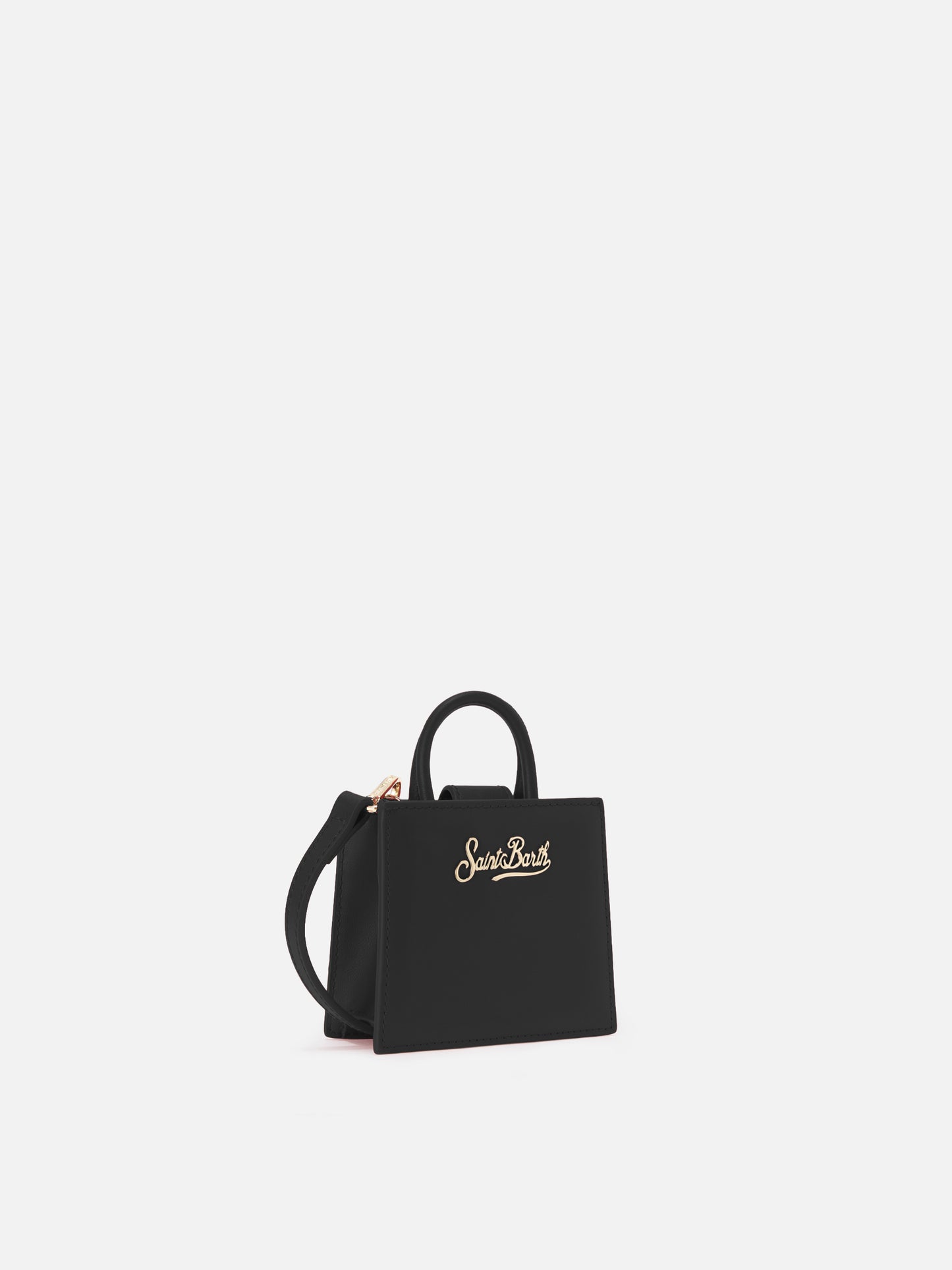 Shop Bag Micro in pelle nero