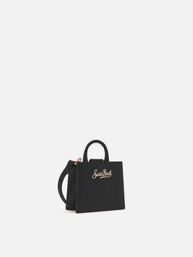 Shop Bag Micro in pelle nero