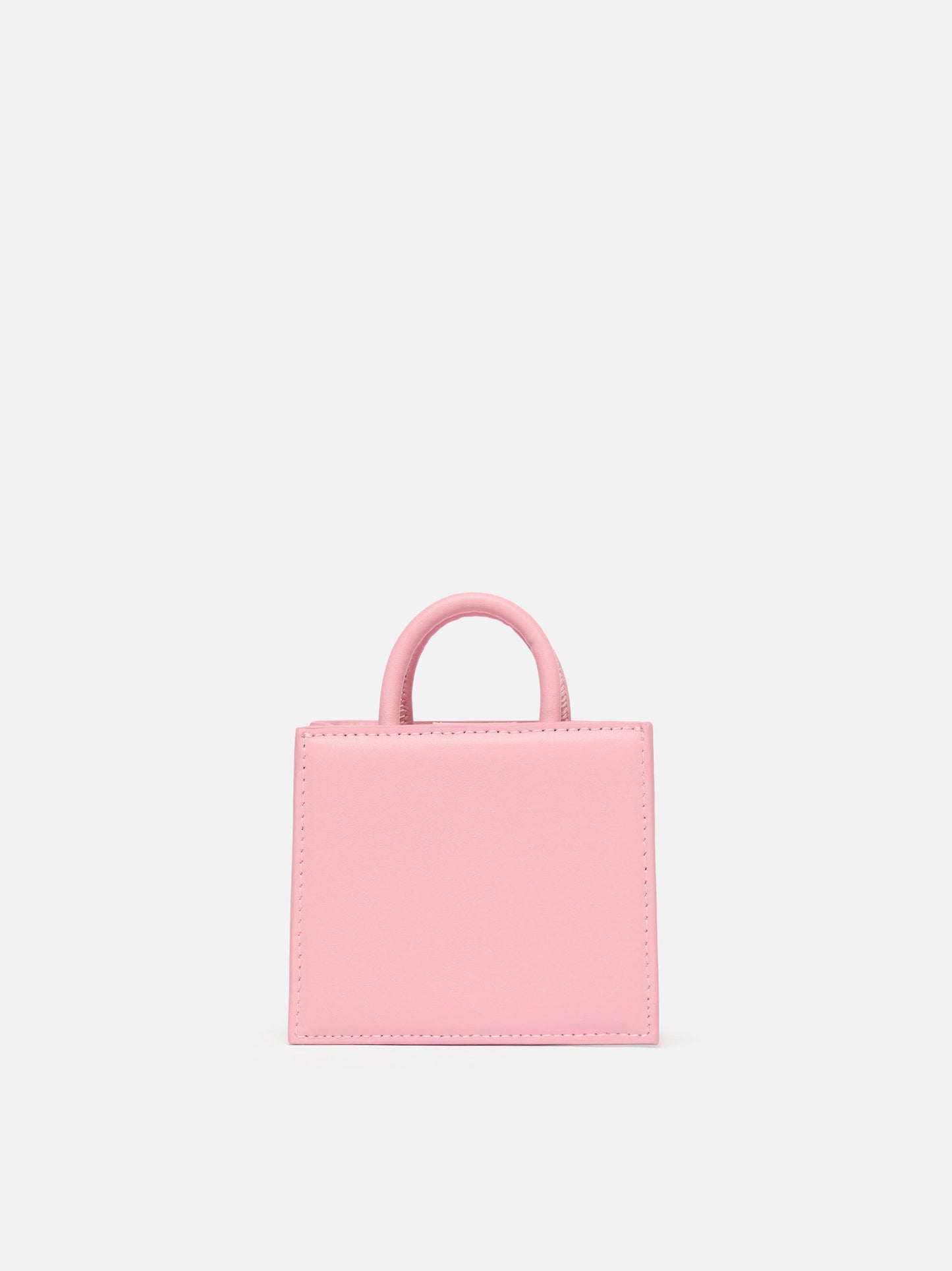 Shop Bag Micro in pelle rosa pastello
