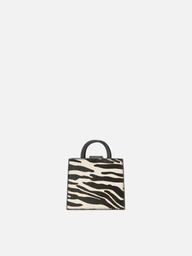 Shop Bag Micro Handbag in zebra-print pony skin leather