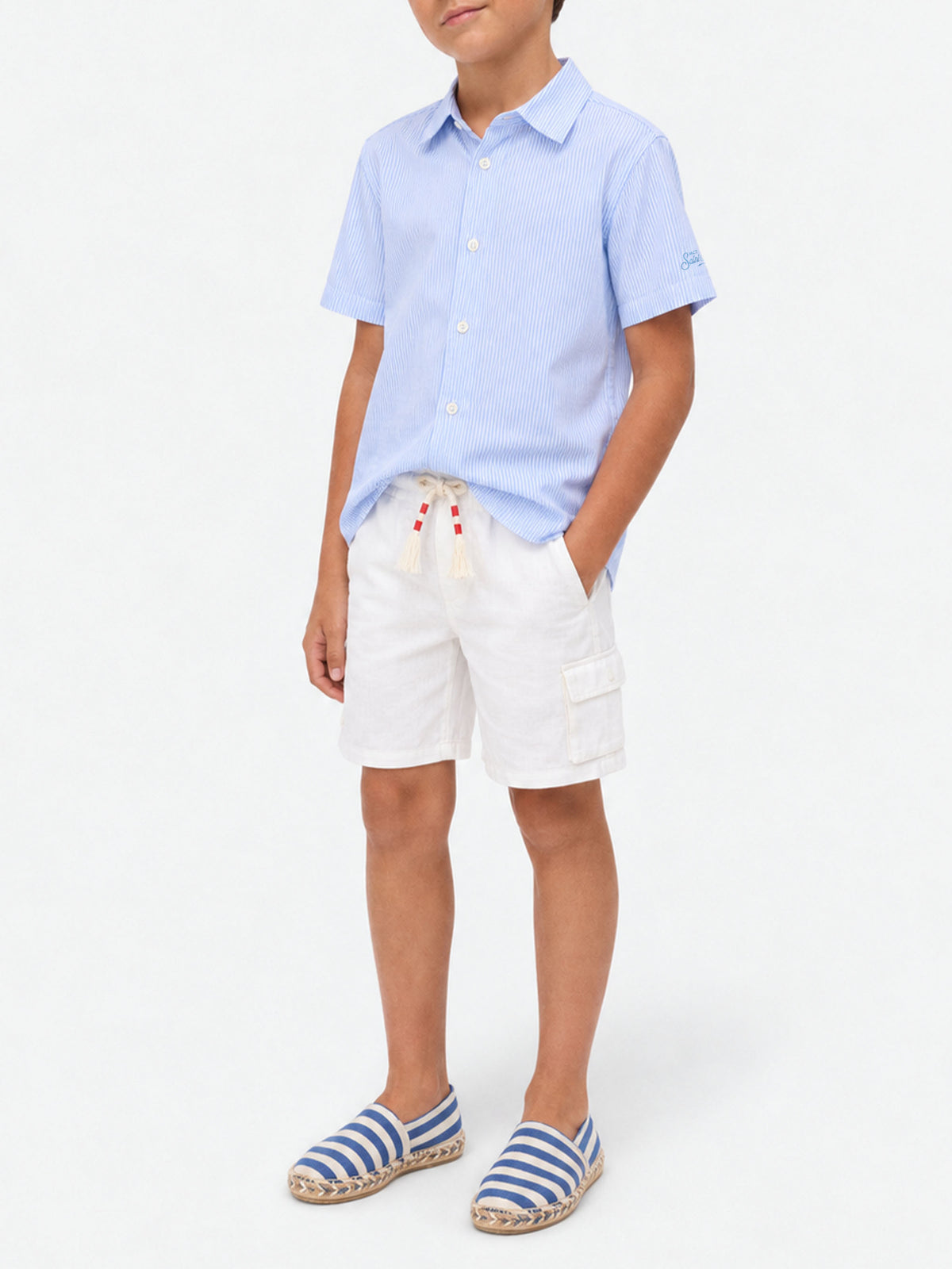 Camisa Sifnos Jr a rayas con bordado y estampado de Snoopy | Edición Especial 