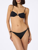 Bikini a bralette con ferretto nero da donna Salina Virgo