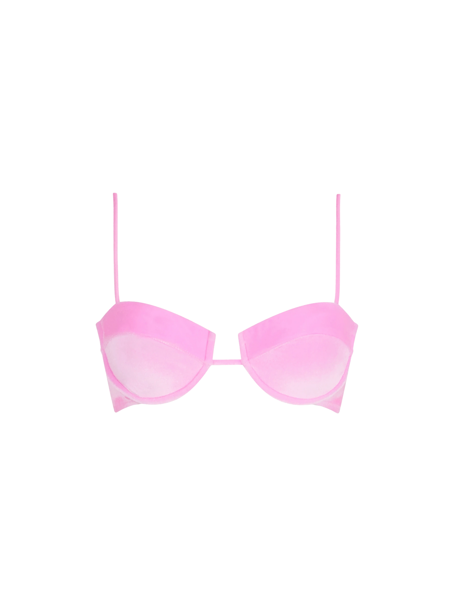 Pink chenille Salina underwired bralette top