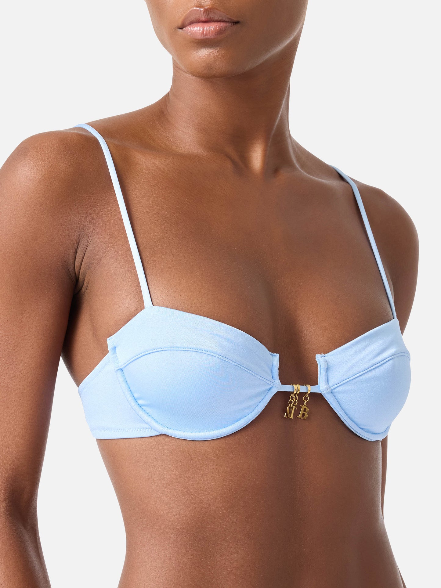 Salina Jodene light blue glossy finish bikini