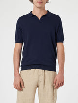 Polo da uomo in maglia blu navy Sloan