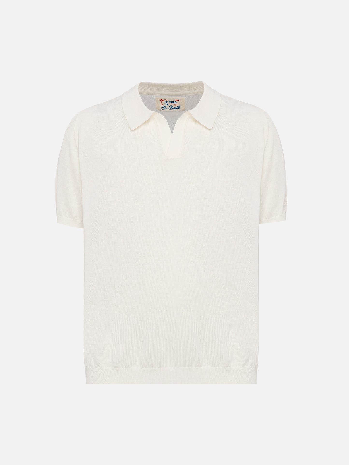 Weißes Strick-Poloshirt Sloan Jr.