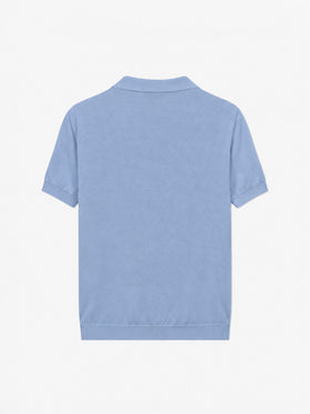Light blue Sloan Jr knitted polo shirt