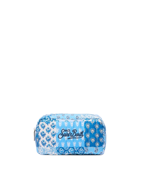 Blue flower quilted Soft Pouch