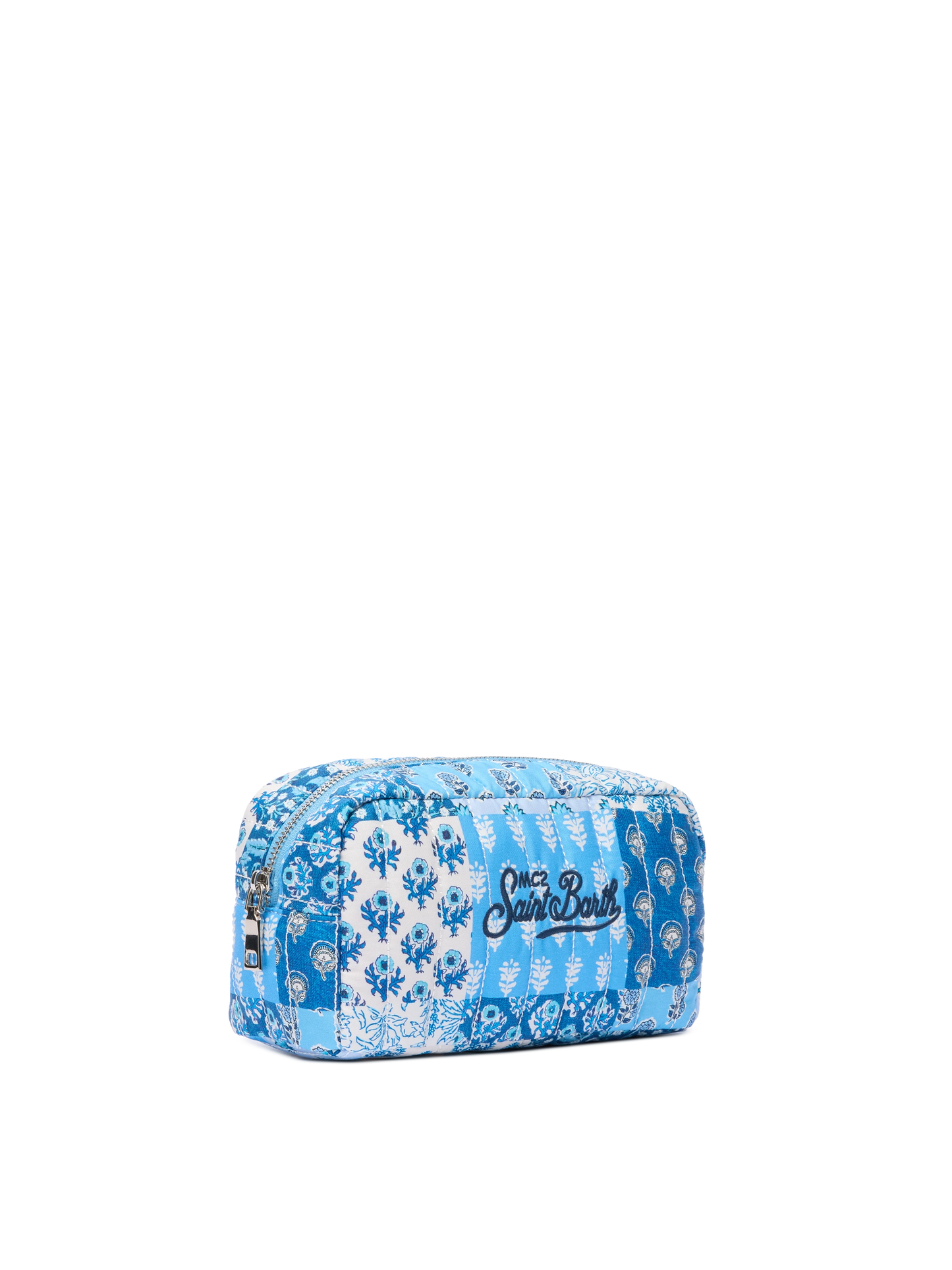 Blue flower quilted Soft Pouch
