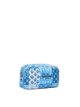 Blue flower quilted Soft Pouch