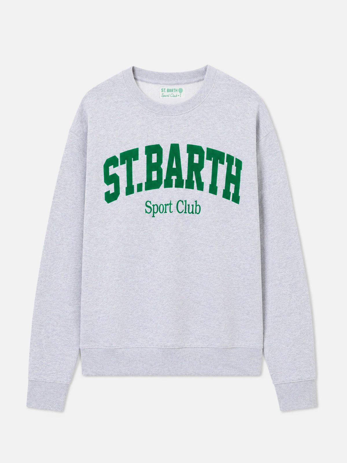 Sweat-shirt Soho en coton gris chiné avec imprimé floqué St. Barth Sport Club 