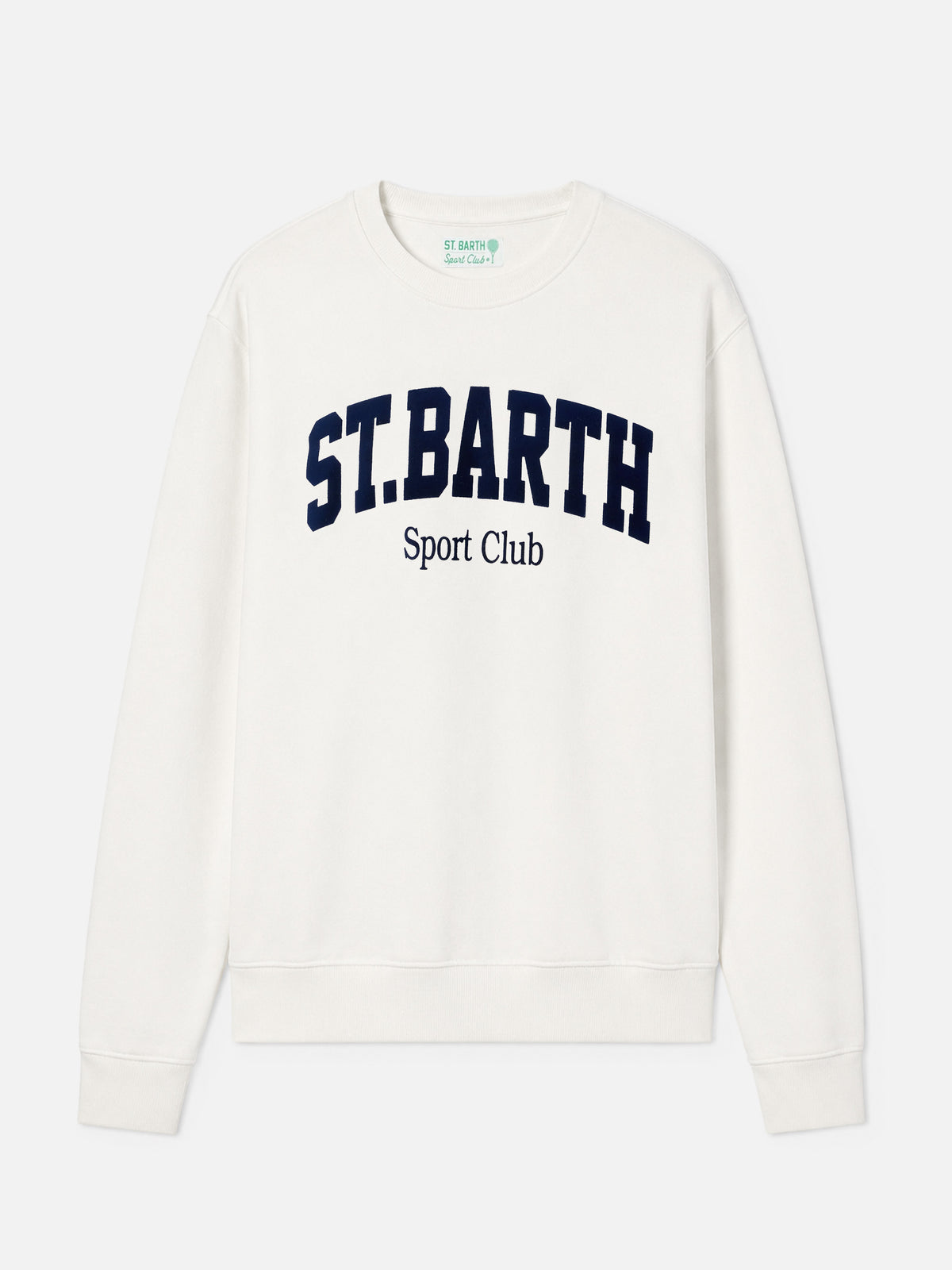 Weißes Soho Baumwoll-Sweatshirt mit Flockprint St. Barth Sport Club 