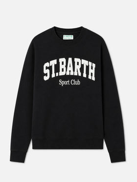 Sweat-shirt Soho en coton noir avec imprimé St. Barth Sport Club 