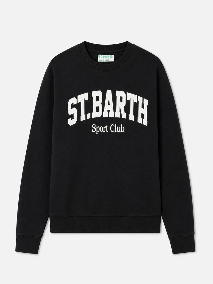 Sudadera de algodón Soho en negro con estampado St. Barth Sport Club 