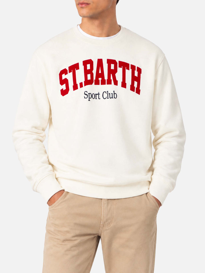 Soho-Sweatshirt mit St. Barth Sport Club-Print in Weiß 
