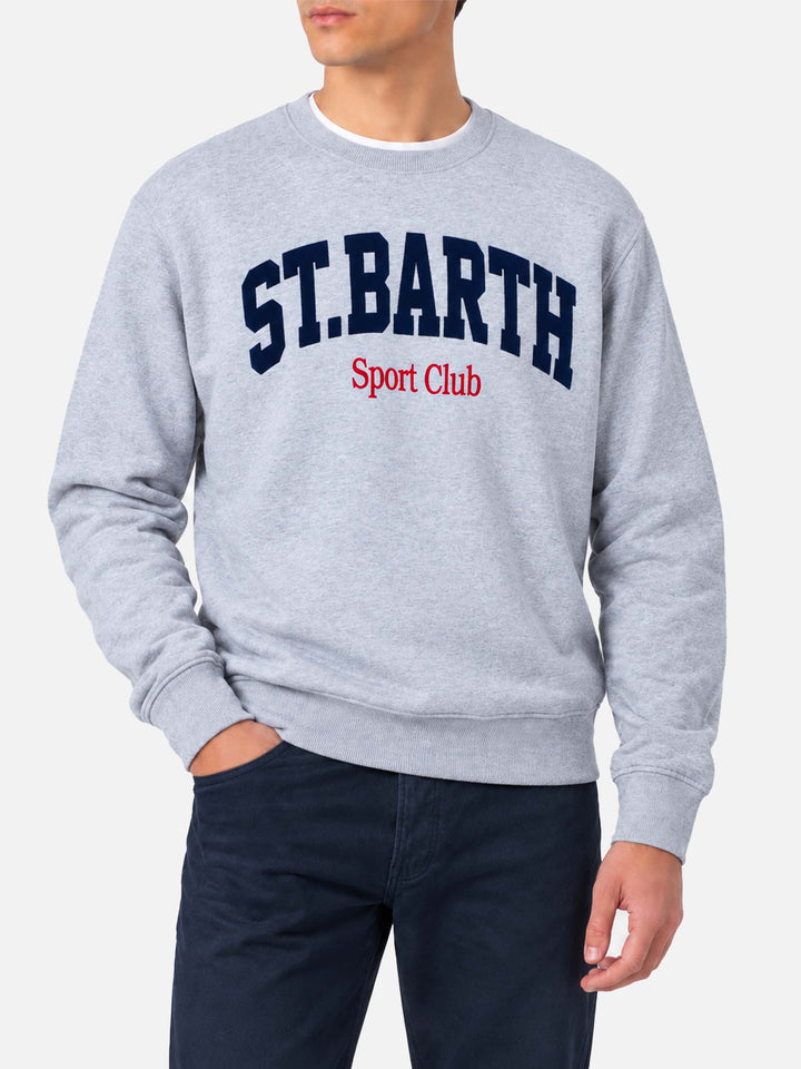 Soho-Sweatshirt mit St. Barth Sport Club-Print in Grau meliert 