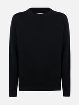 Man black sweatshirt Soho with St. Barth embroidery