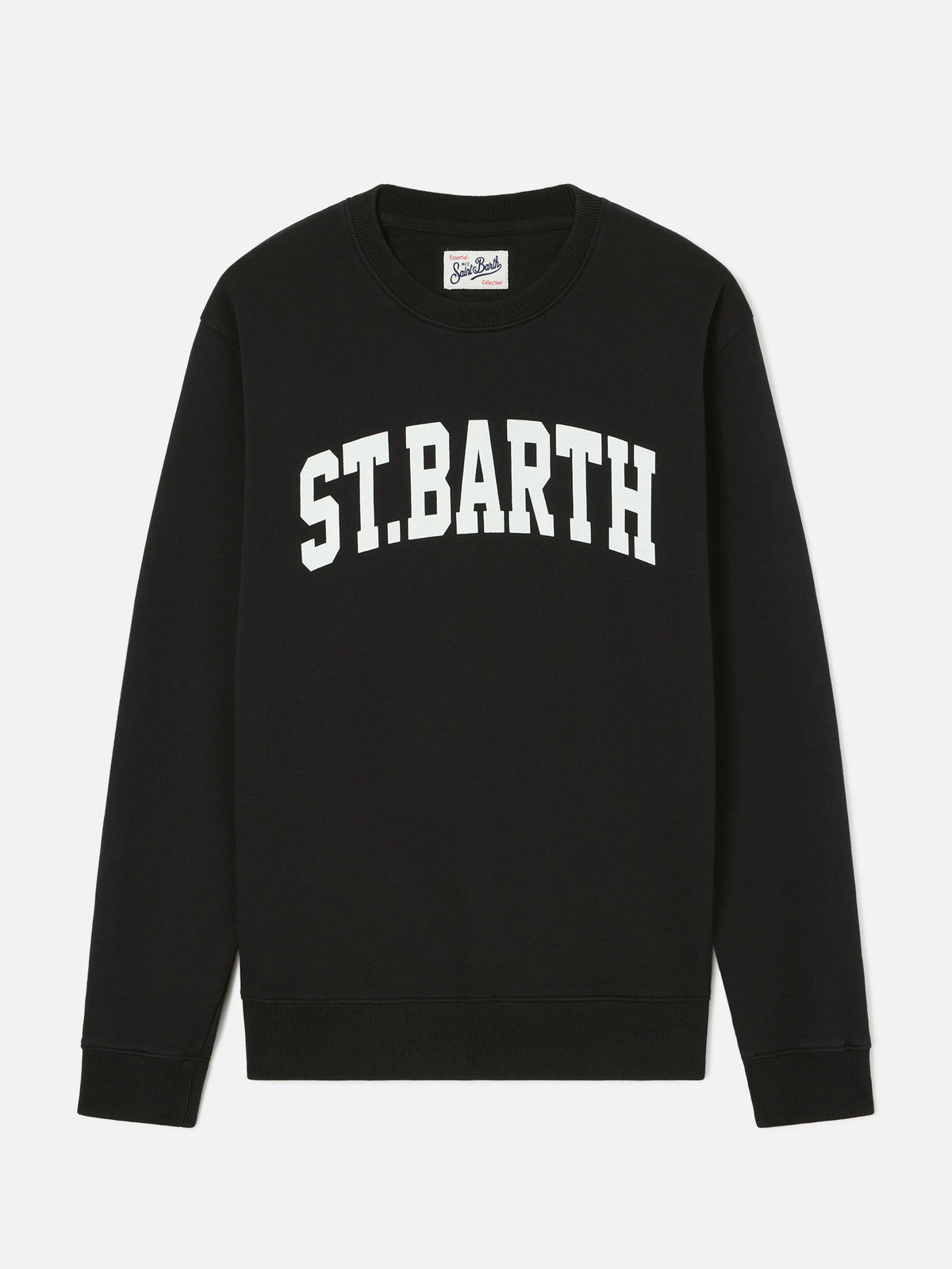 Schwarzes Baumwoll-Sweatshirt Soho mit St. Barth-Print 