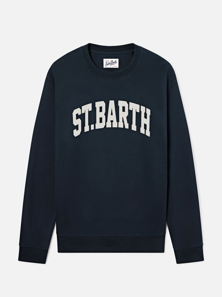 Navy blue Soho cotton sweatshirt with St. Barth print