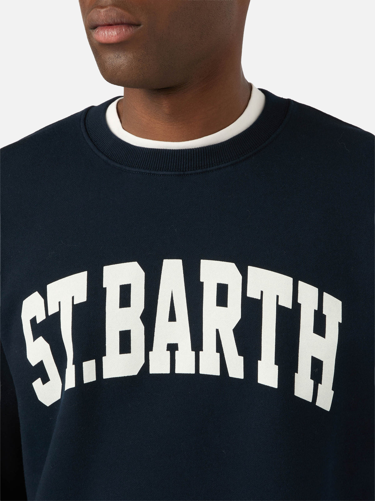 Sudadera de algodón Soho Navy blue con estampado St. Barth 