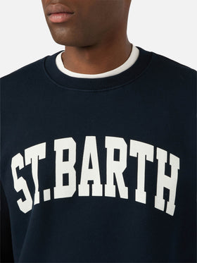 Sudadera de algodón Soho Navy blue con estampado St. Barth 