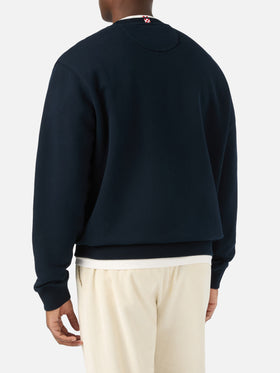 Sudadera de algodón Soho Navy blue con estampado St. Barth 