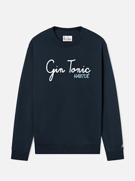 Sudadera Soho de algodón Navy blue con bordado Gin Tonic Habitué 