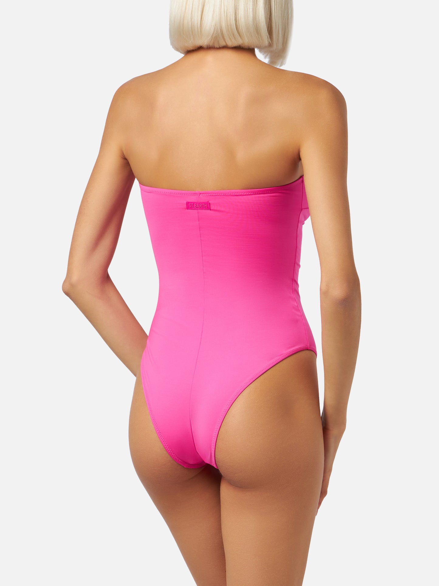 Trägerloser Badeanzug Soleil in Fuchsia