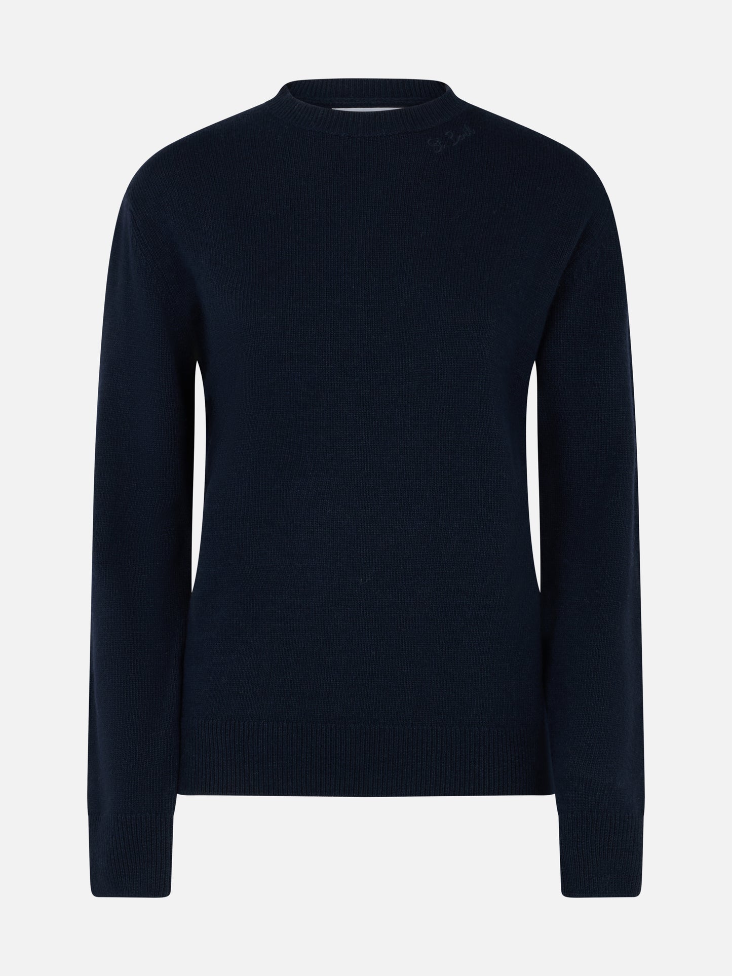 Woman navy blue cashmere blend sweater Sorbonne