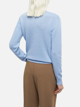 Hellblauer Damenpullover aus Kaschmirmischung Sorbonne