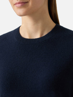 100% CASHMERE Sorbonne sweater in navy blue
