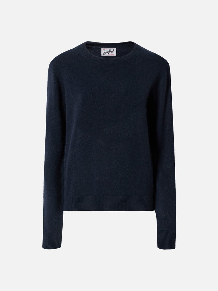 Maglione Sorbonne in 100% CASHMERE blu notte