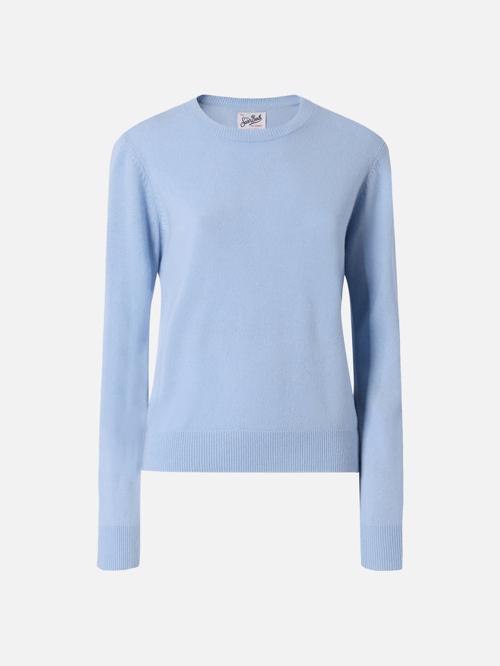 100 % CASHMERE Sorbonne-Pullover in Hellblau 
